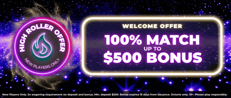 Welcome Offer: 100% Match up to $500 Bonus